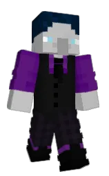 silver and cod gray Minecraft skin — Slim model — first worn by DerSuffix