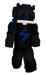 black and cod gray Minecraft skin — Slim model