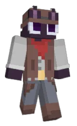 russett and blackcurrant Minecraft skin — Classic model — first worn by Eekzy
