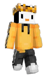 black and yellow orange Minecraft skin — Slim model