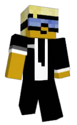 black and pizza Minecraft skin — Classic model — first worn by S_neaX