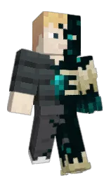 blue charcoal and outer space Minecraft skin — Classic model — first worn by Bean_Man99
