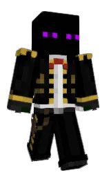 black and cod gray Minecraft skin — Classic model — first worn by spaghetti2958