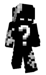 black and silver Minecraft skin — Slim model — first worn by Z0VEX