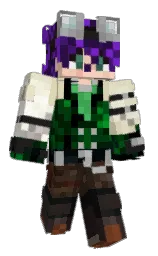 stark white and black Minecraft skin — Classic model
