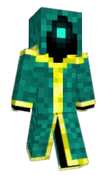 black and watercourse Minecraft skin — Classic model — first worn by KittyTheCoward