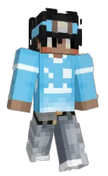 sky blue and picton blue Minecraft skin — Slim model