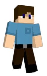 steel blue and flesh Minecraft skin — Classic model