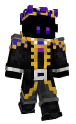 black and cod gray Minecraft skin — Classic model — first worn by Darnok000