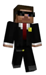 black and cod gray Minecraft skin — Classic model