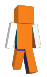 pumpkin and white Minecraft skin — Classic model