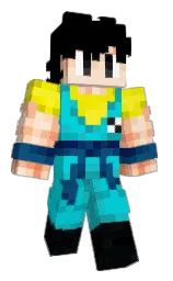 black and robin's egg blue Minecraft skin — Classic model