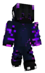ebony and white Minecraft skin — Classic model