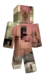 soft amber and old rose Minecraft skin — Classic model — first worn by pohsiBelyK