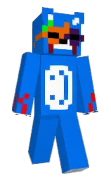 blue ribbon and white Minecraft skin — Slim model — first worn by javier0010_