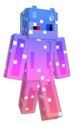 white and dodger blue Minecraft skin — Classic model — first worn by Test_Alpha_201