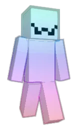 white and black Minecraft skin — Classic model — first worn by MaxonixUwU