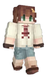 parchment and citrine white Minecraft skin — Slim model — first worn by chvbae