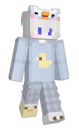periwinkle gray and bon jour Minecraft skin — Classic model — first worn by yangzhen10