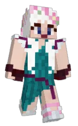 just right and white Minecraft skin — Classic model — first worn by zoweet