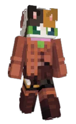 Thyust's Minecraft skin wearing the 15th Anniversary cape