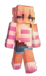 tickle me pink and watusi Minecraft skin — Slim model — first worn by kittykat125