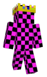 magenta / fuchsia and black Minecraft skin — Classic model