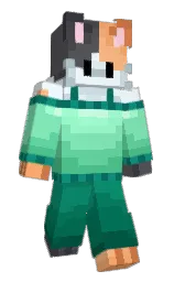 twilight blue and elf green Minecraft skin — Slim model — first worn by Hobbytwo
