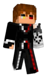black and cod gray Minecraft skin — Classic model — first worn by Cordo__