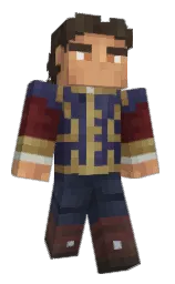 Valsalia's Minecraft skin wearing the Pan cape