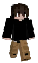 black and cape palliser Minecraft skin — Classic model — first worn by ThiagoXRT89