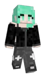 albescent white and tundora Minecraft skin — Slim model — first worn by Novacantdraw