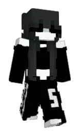 black and shark Minecraft skin — Slim model — first worn by noevii