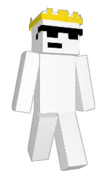 white and school bus yellow Minecraft skin — Classic model — first worn by clomp