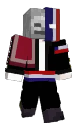 black and blackcurrant Minecraft skin — Classic model — first worn by N3mesisomg