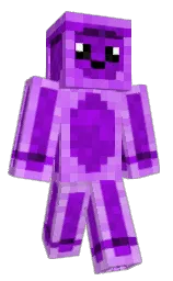 electric violet and purple Minecraft skin — Classic model