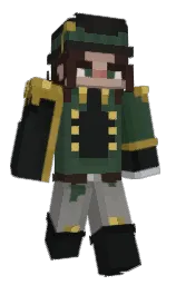 heavy metal and lunar green Minecraft skin — Slim model — first worn by Tc_Ares
