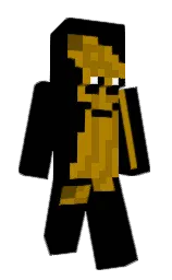 pirate gold and black Minecraft skin — Classic model — first worn by dream9574
