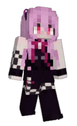 ebony and light orchid Minecraft skin — Classic model