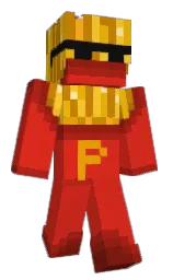 PommesFrites11's Minecraft skin wearing the Pan cape