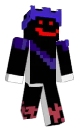 black and white Minecraft skin — Classic model — first worn by Tsukiome