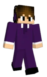 scarlet gum and peach orange Minecraft skin — Classic model