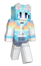 white Minecraft skin — Slim model — first worn by hi_sheep