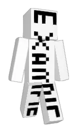 white and black Minecraft skin — Slim model