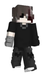 hyunLIVE's Minecraft skin wearing the Moonlight Trail cape