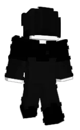 black and cod gray Minecraft skin — Classic model — first worn by Mili13613
