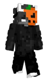 black and cod gray Minecraft skin — Classic model