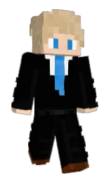 black and apricot peach Minecraft skin — Slim model