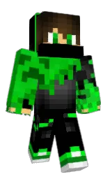 black and cod gray Minecraft skin — Classic model — first worn by tmanNice