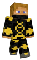black and cod gray Minecraft skin — Classic model — first worn by EKlMB